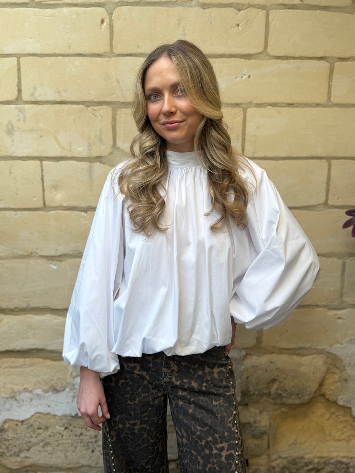 Blouse Bow Merel Wit
