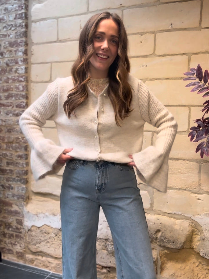 Jeans Amy Wide Leg Blauw