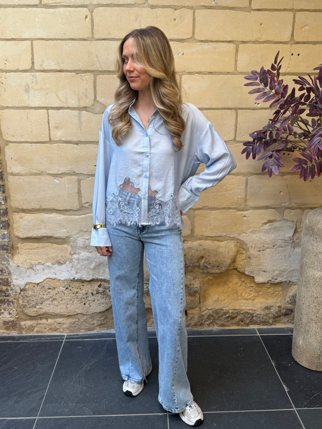 Jeans Saar Lichtblauw Wide Leg