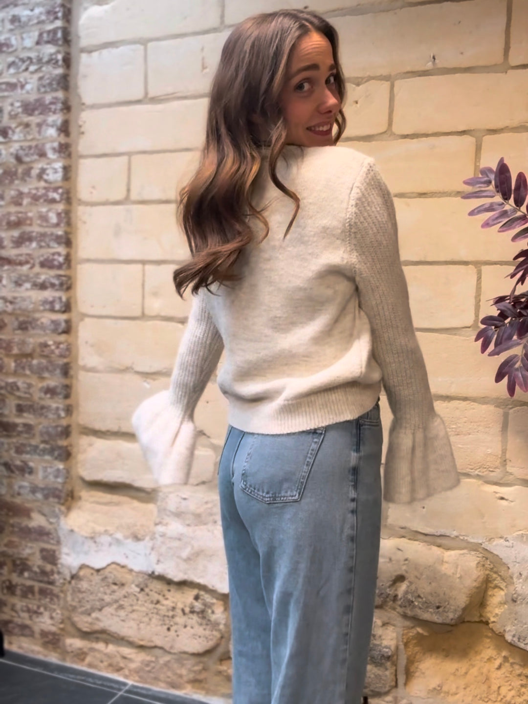 Jeans Amy Wide Leg Blauw