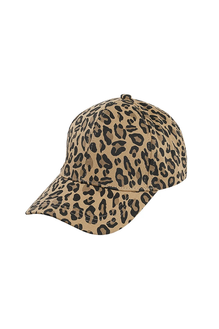 Dames Pet met Panterprint Bruin