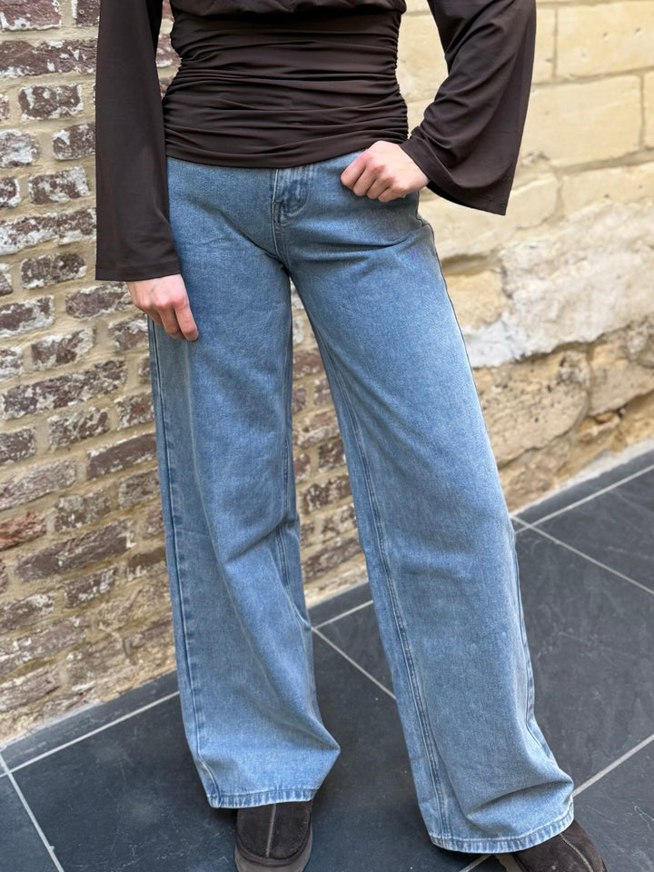 Jeans Amy Wide Leg Blauw