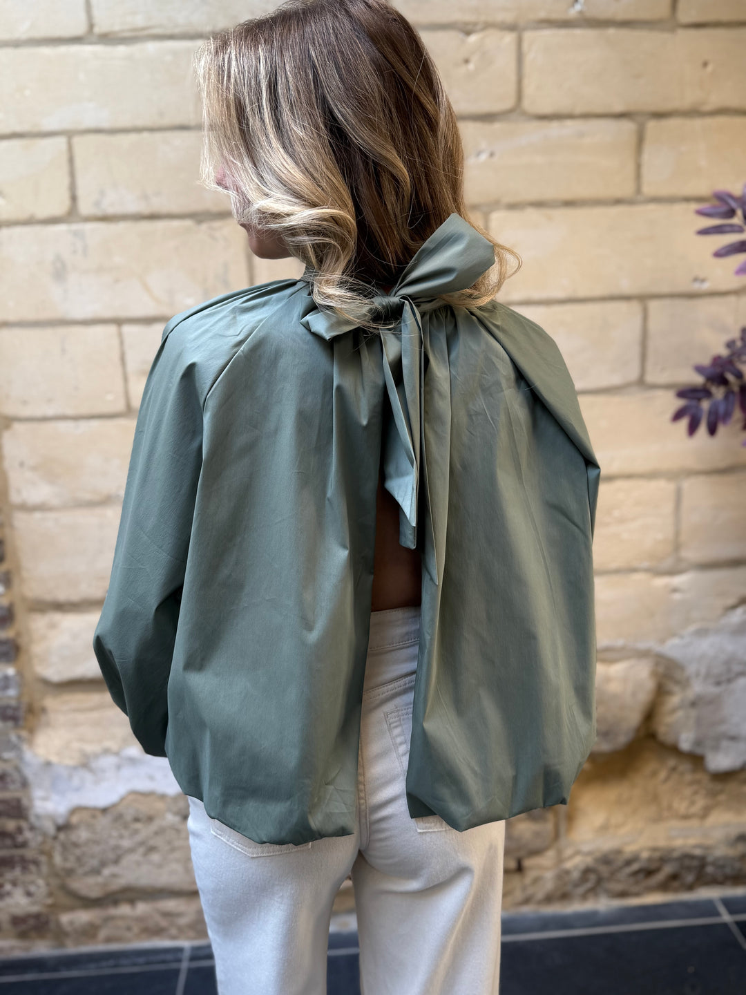 Blouse Bow Merel Khaki