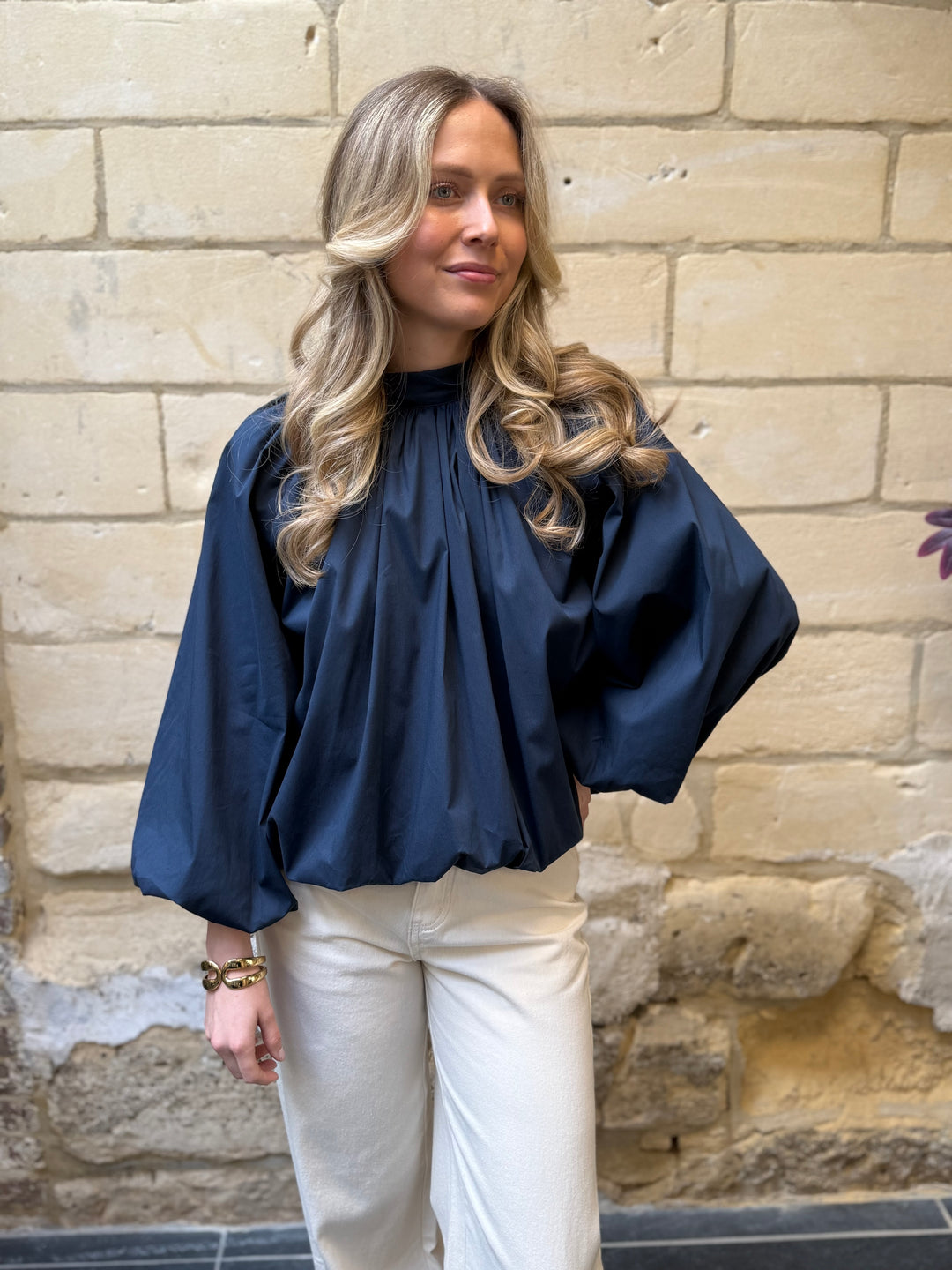 Blouse Bow Merel Marine