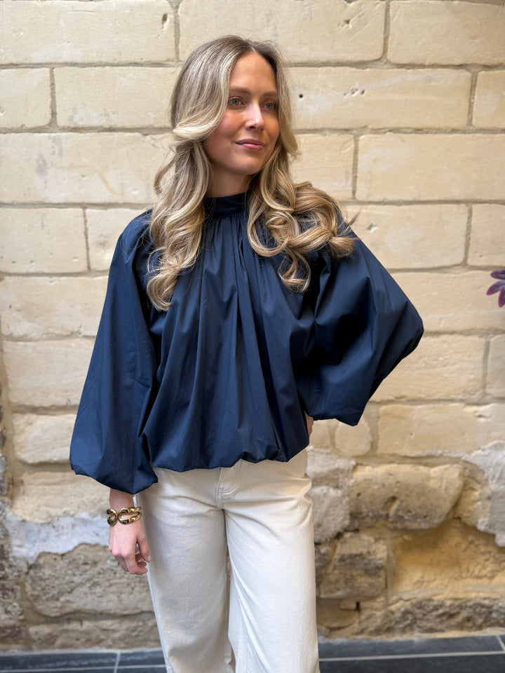 Blouse Bow Merel Marine