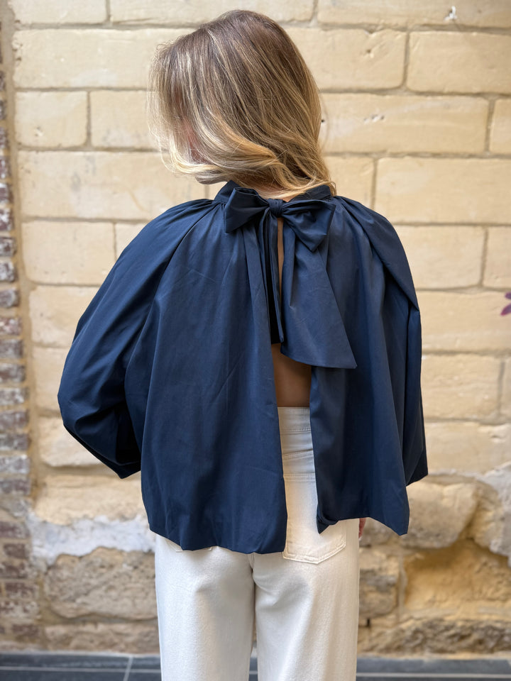 Blouse Bow Merel Marine