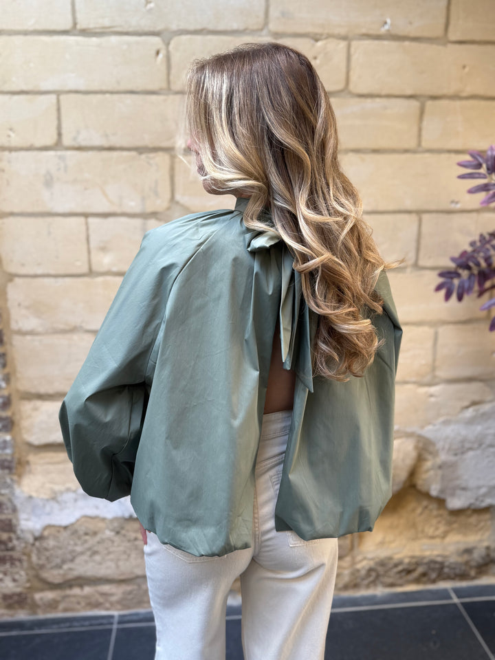 Blouse Bow Merel Khaki