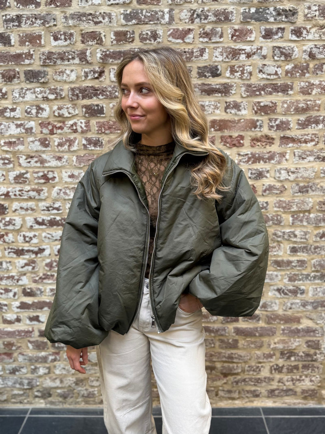 Top Senna Kant Khaki